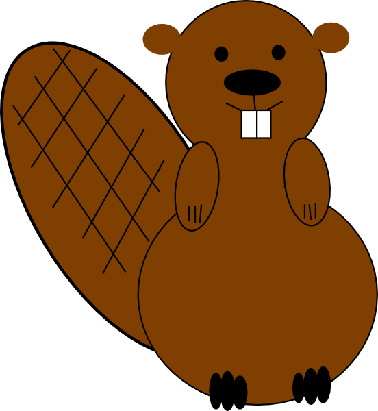 Free Clip Art Beaver (552x600)