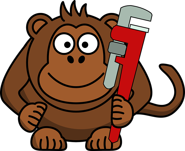 Clipart Of Lenders And Lender - Cartoon Monkey Shower Curtain (600x491)