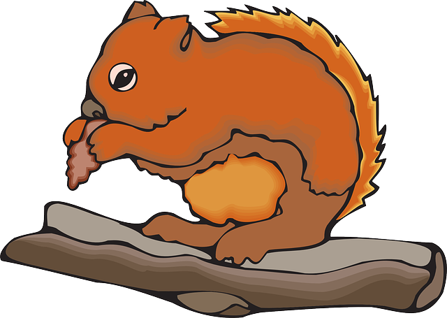 Fur Food, Branch, Chipmunk, Art, Eating, Animal, Fur - Chipmunks Animals Clipart (640x455)
