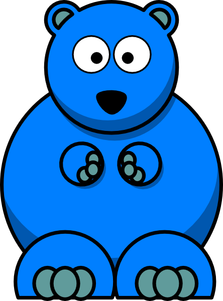 Teddy Bear Clip Art Download Free - Blue Cartoon Gummy Bear (444x600)