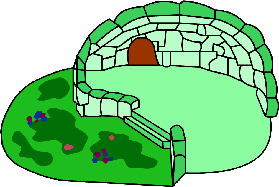 Green Clover Igloo - Club Penguin Green Igloo (967x652)
