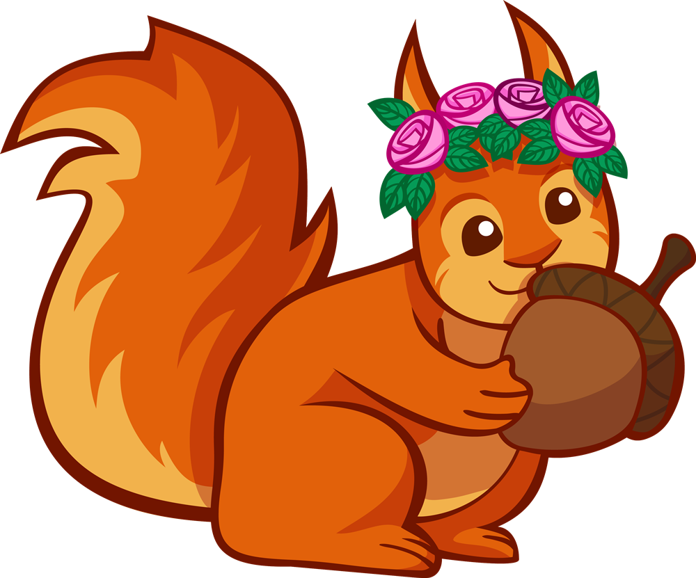 Squirrel Clipart - Squirrel With Acorn Clipart (1000x831)