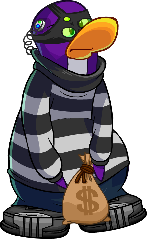 Club Penguin Wiki - Club Penguin Robber Png (610x988)