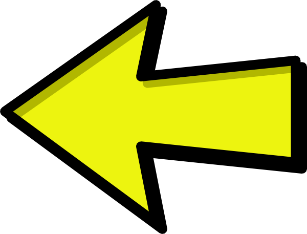 Left Arrow Clip Art - Arrow Clip Art Yellow (600x457)