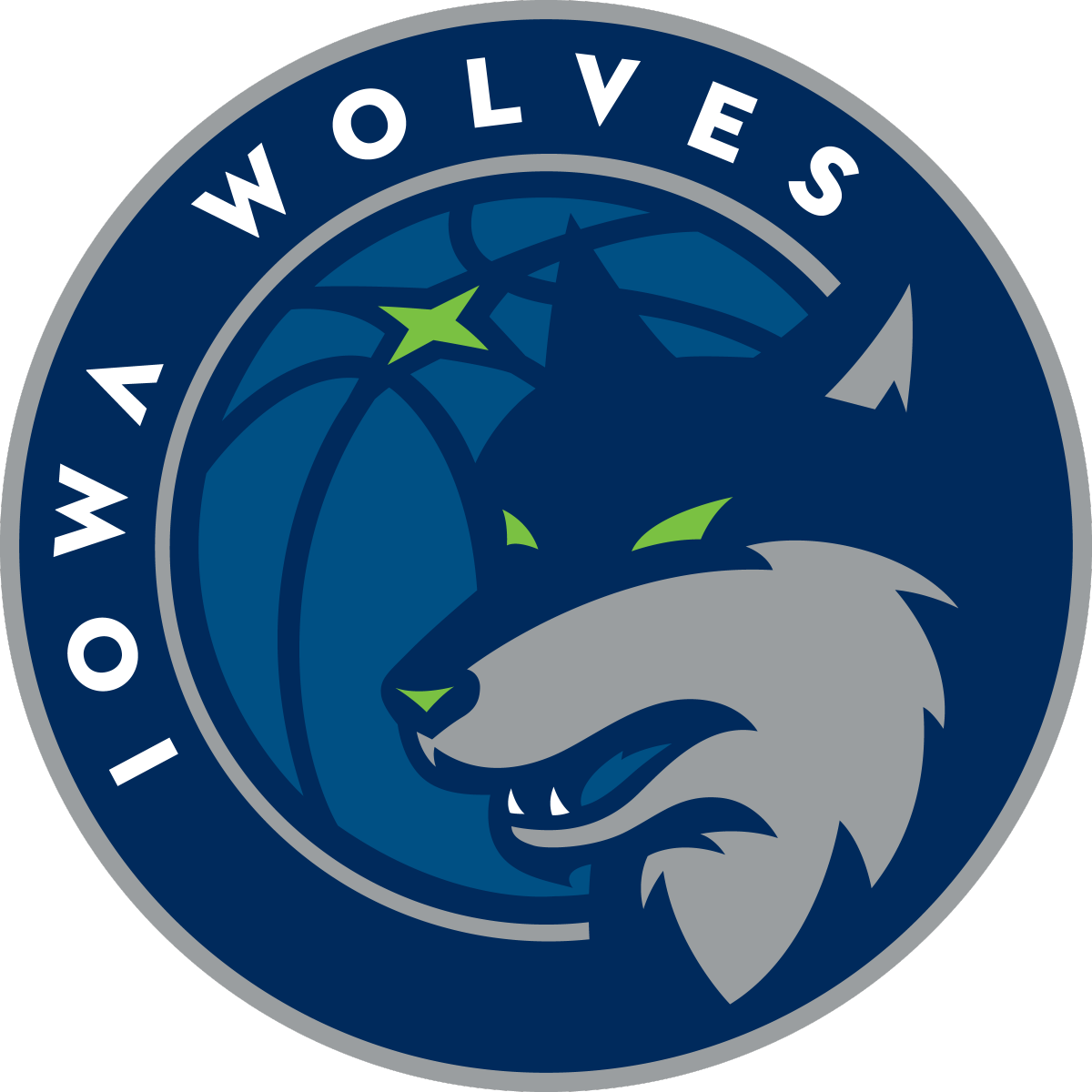 Iowa Wolves Primary Logo - - Iowa Wolves (1200x1200)