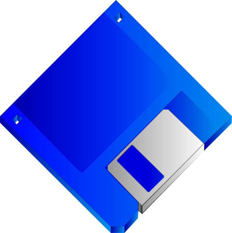 Blue Floppy Disk (798x800)