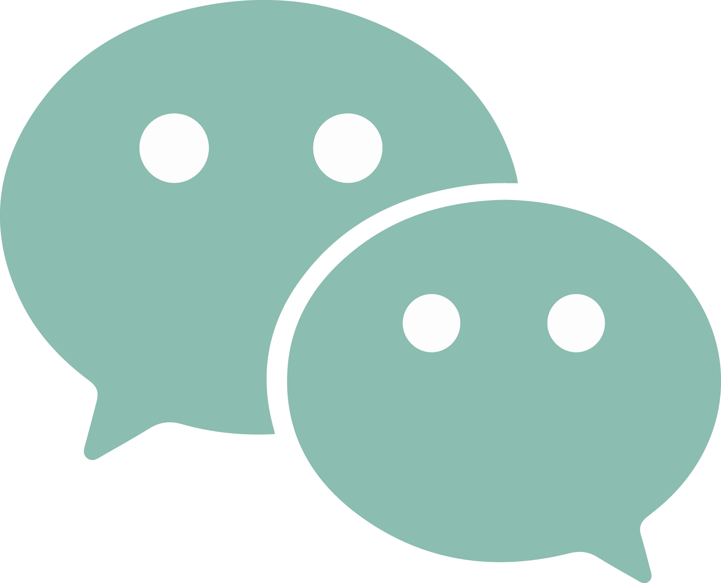 Wechat Wechat - Wechat Logo Black And White (1463x1183)