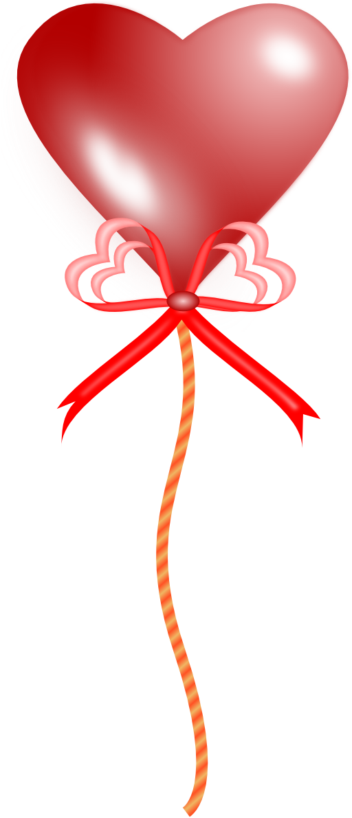Heart Balloon - Heart Shape Balloon Transparent Background (512x1191)