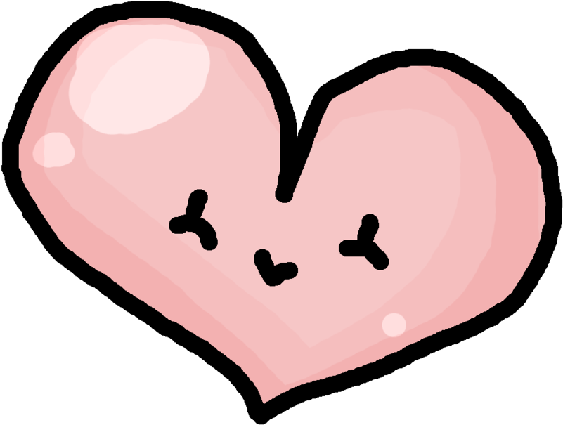 Heart Kavaii Love Clip Art - Heart Kavaii Love Clip Art (900x675)