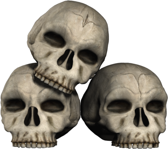 Transparent Skulls Png Clipart - Skulls Png (630x588)