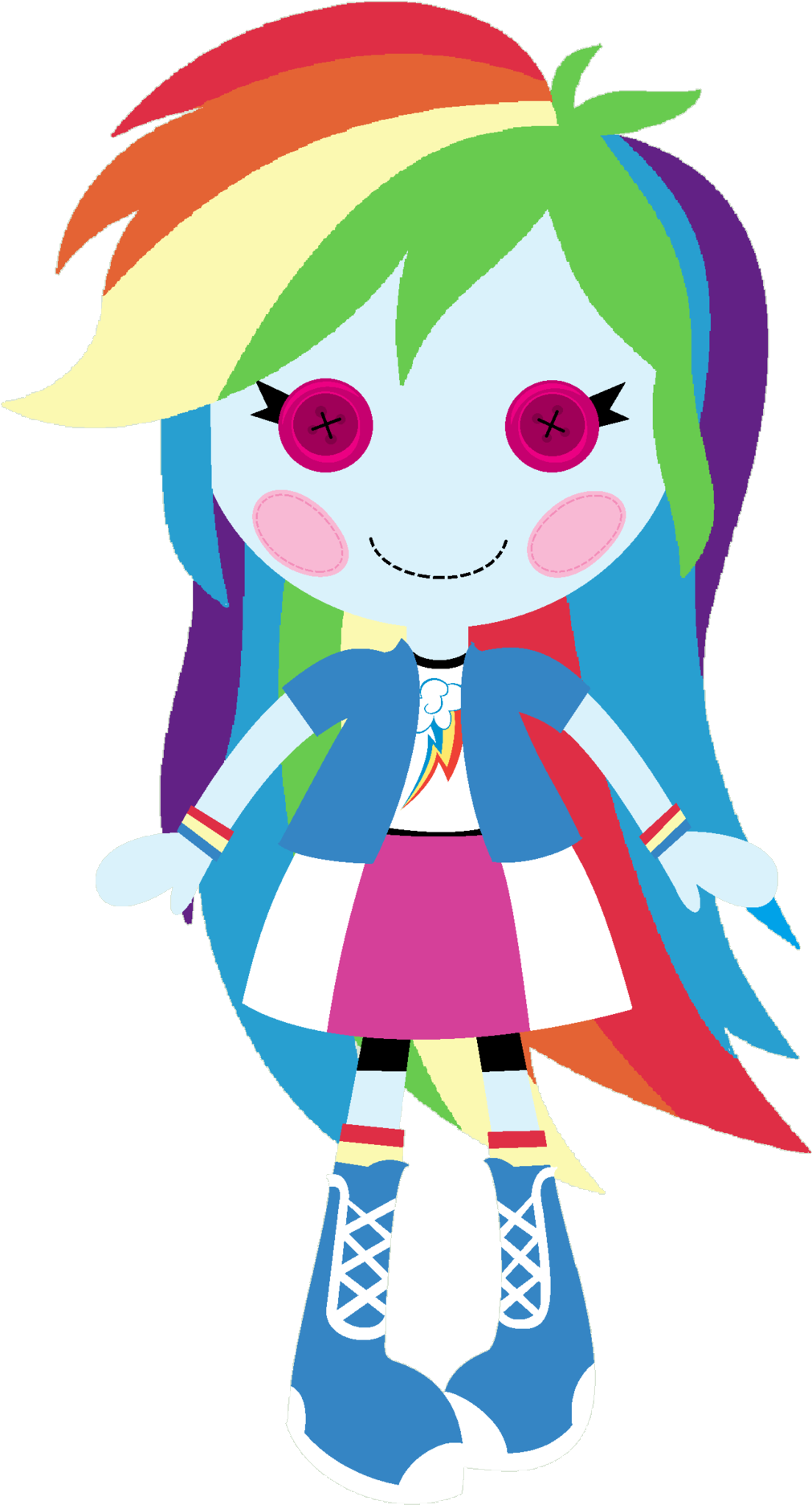 Ra1nb0wk1tty, Clothes, Crossover, Cute, Dashabetes, - Cartoon (1024x1880)