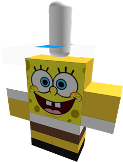 Spongebob With Krusty Krab Employee Hat Roblox - Sponge Bob - Big Smile - Hot New Print Poster - W27801 (420x420)