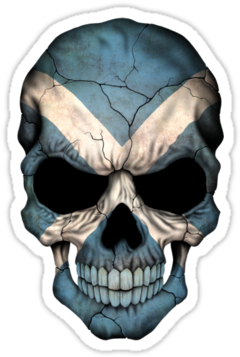 Skulls And Scottish Flag - Scottish Flag Skull (375x360)
