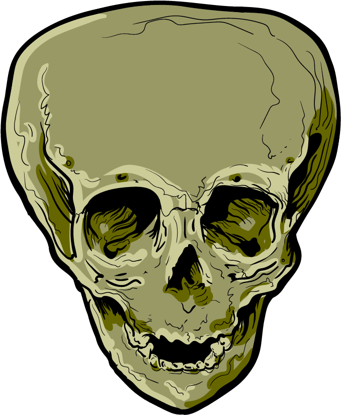 Skull Art Sticker Pack Messages Sticker-2 - Skull (850x850)