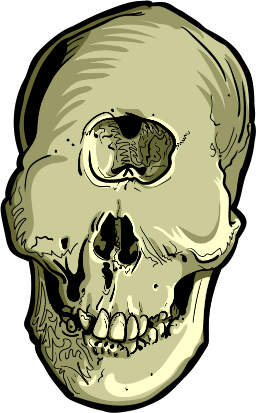 Skull Art Sticker Pack Messages Sticker-11 - Skull (850x850)