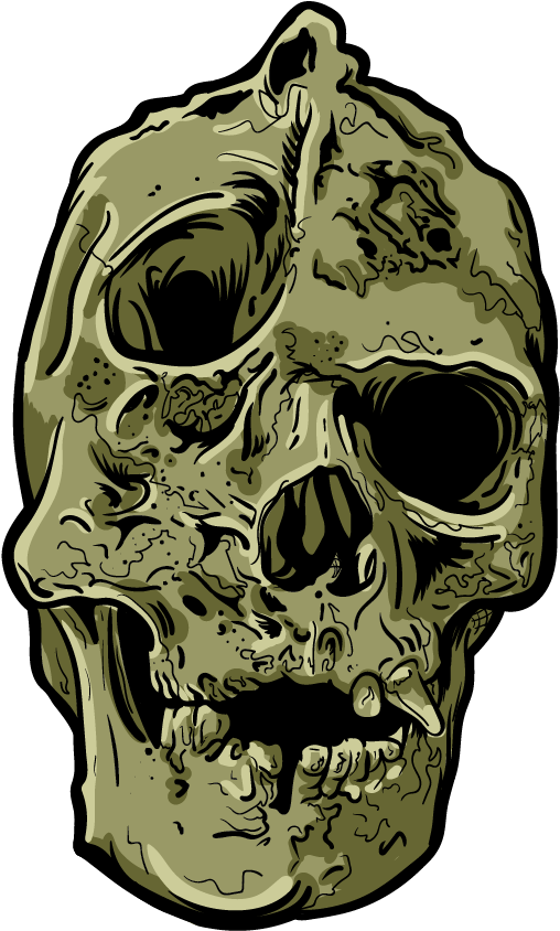 Skull Art Sticker Pack Messages Sticker-3 - Skull (850x850)