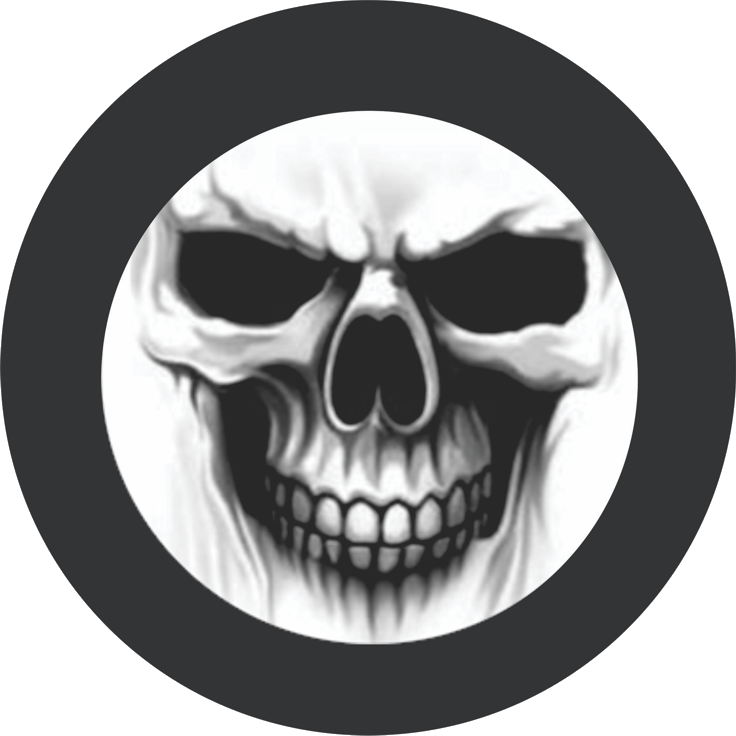 Ghost Skull Logo Tire Cover - Skull Spare Tire Covers For Jeeps (736x736)