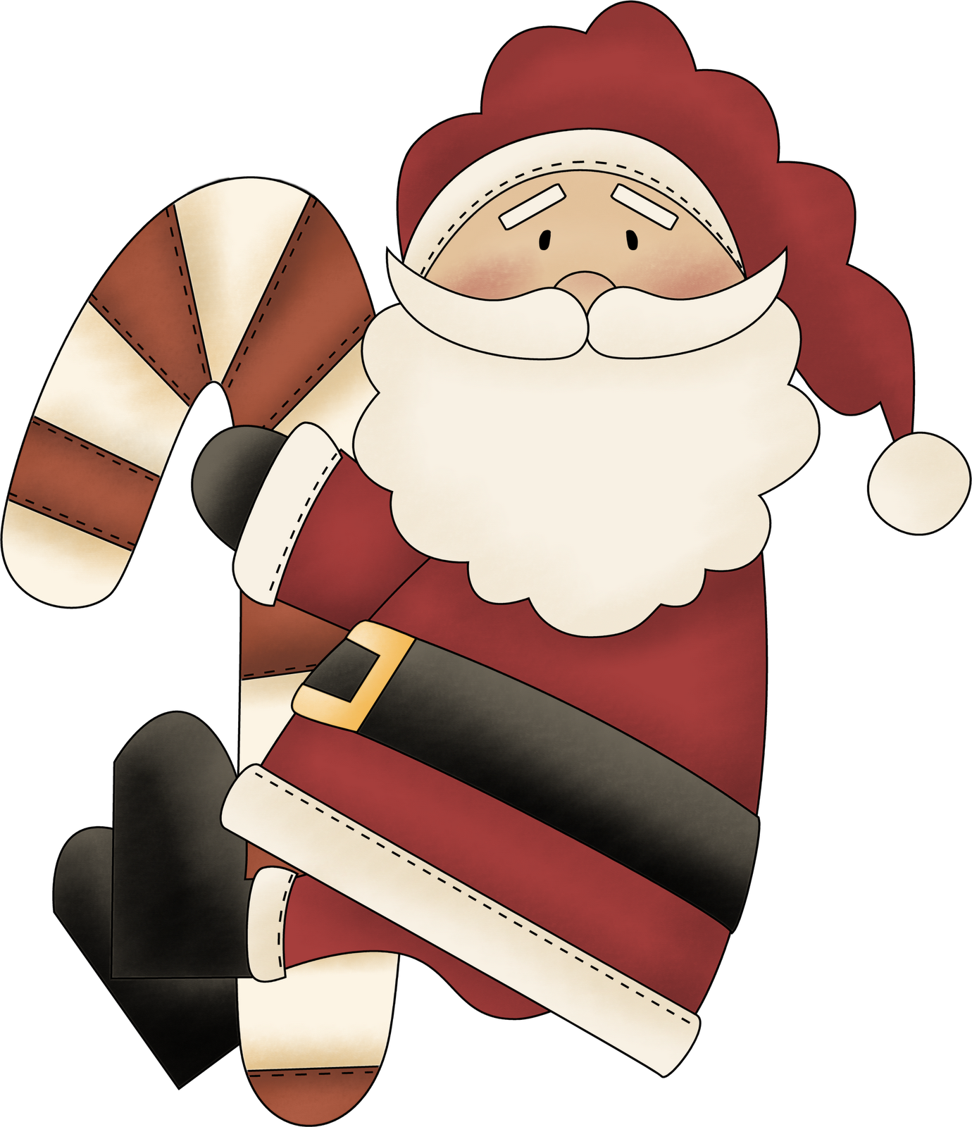 Santa - Merry Christmas Greeting Card (1380x1600)