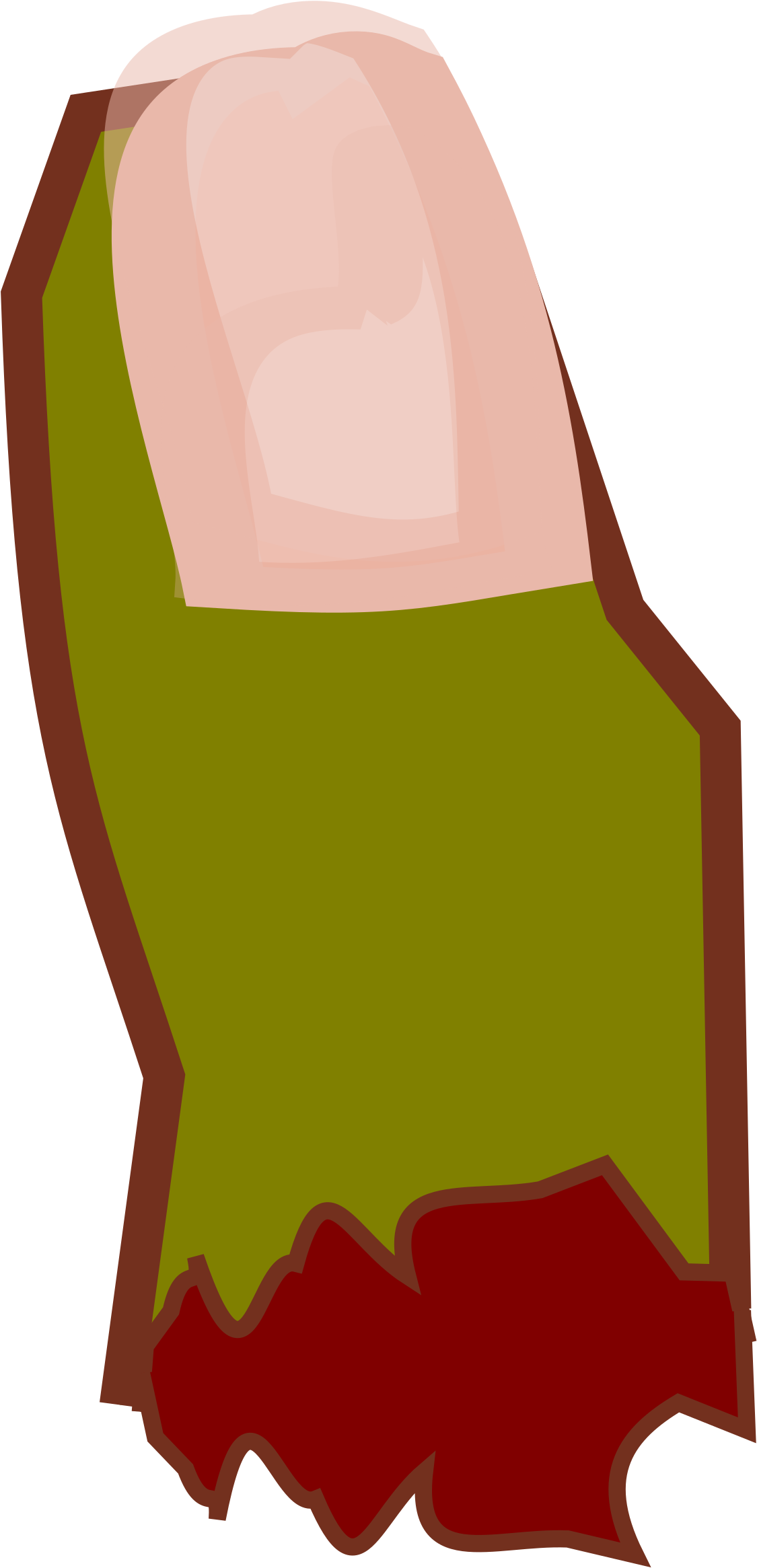Dedo Cortado - Zombie Finger Png (1252x2400)