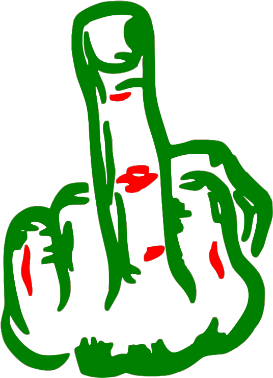 Free Vector Dedo Índice - Middle Finger Fuck Off Png (565x800)