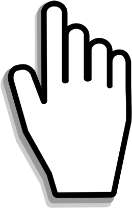 Finger Clipart Computer - Cursor Hand (566x800)