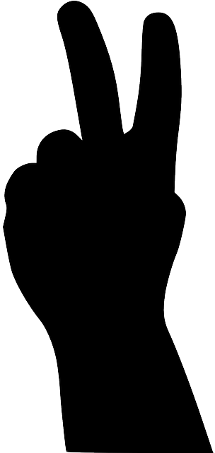 Hand Peace, Gesture, Fingers, Hand - Black Peace Sign Hand (320x640)