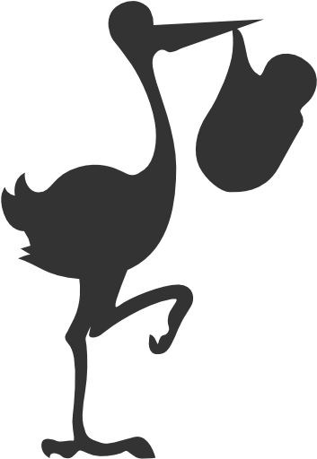 White Stork Computer Icons Yellow-billed Stork Clip - Stork Icon (512x512)