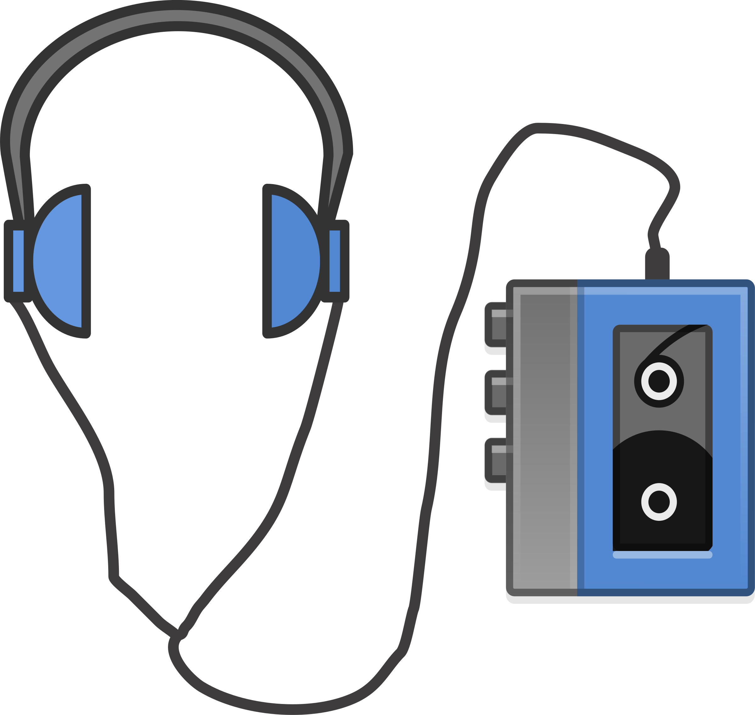 Music - Personal Cassette Player Clipart (2400x2272)