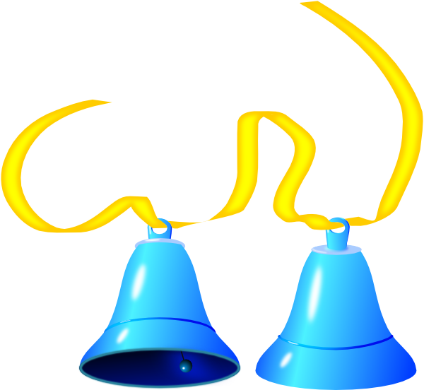 Blue Bells Clip Art At Clker - Red Christmas Bells Throw Blanket (600x552)