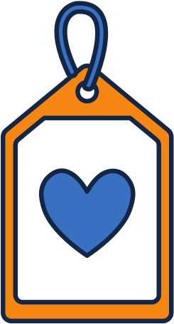 Tag With Heart Vector Icon Illustration - Tag With Heart Vector Icon Illustration (550x550)