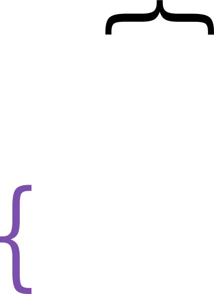 Purple Clipart Bracket - Clip Art (432x592)