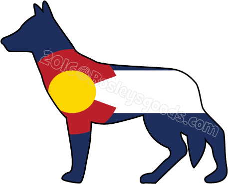 I Love My Colorado Shepherd Sticker - I Love My Colorado Shepherd Sticker (500x405)