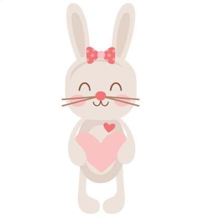 Love Bunny Svg Scrapbook Cut File Cute Clipart Files - Scalable Vector Graphics (432x432)