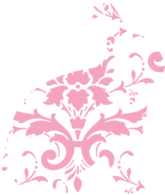 Damask Clipart Bunny - Clip Art (629x647)