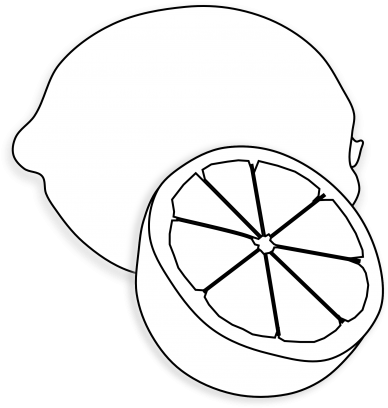 Lemon Clipart Black And White Clipartfest - Lemon Black And White (400x420)
