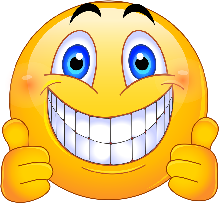 Emoticon Smile - Thumbs Up Smile Emoji (1024x892)