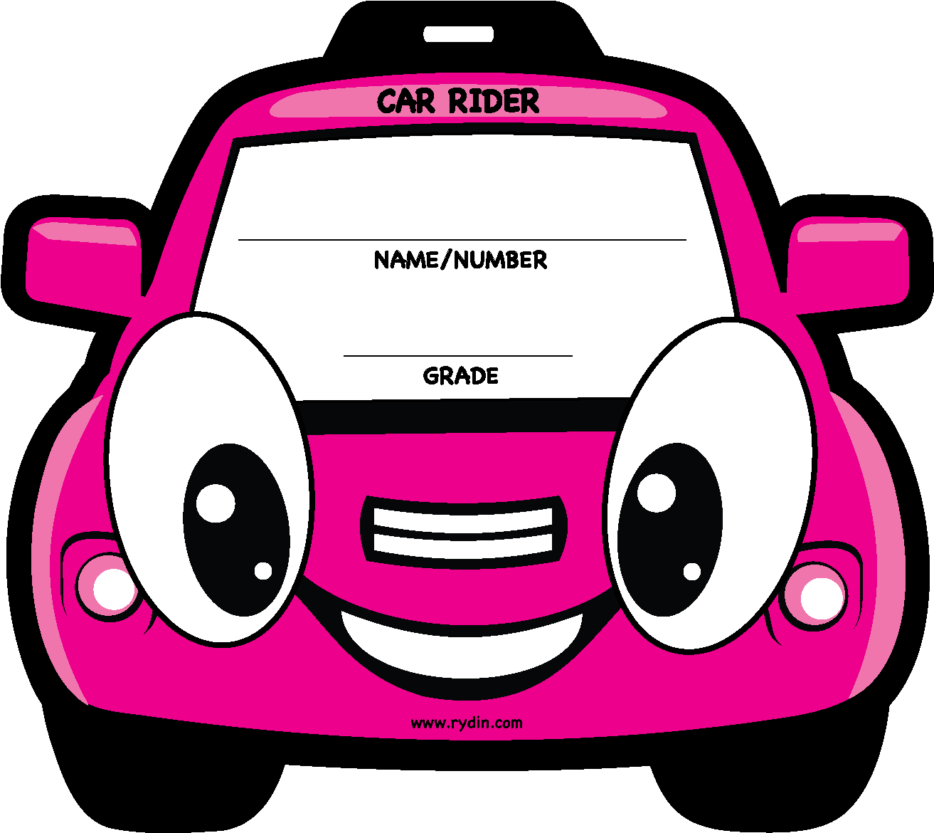 School - Student Car Rider Tags (1312x1206)