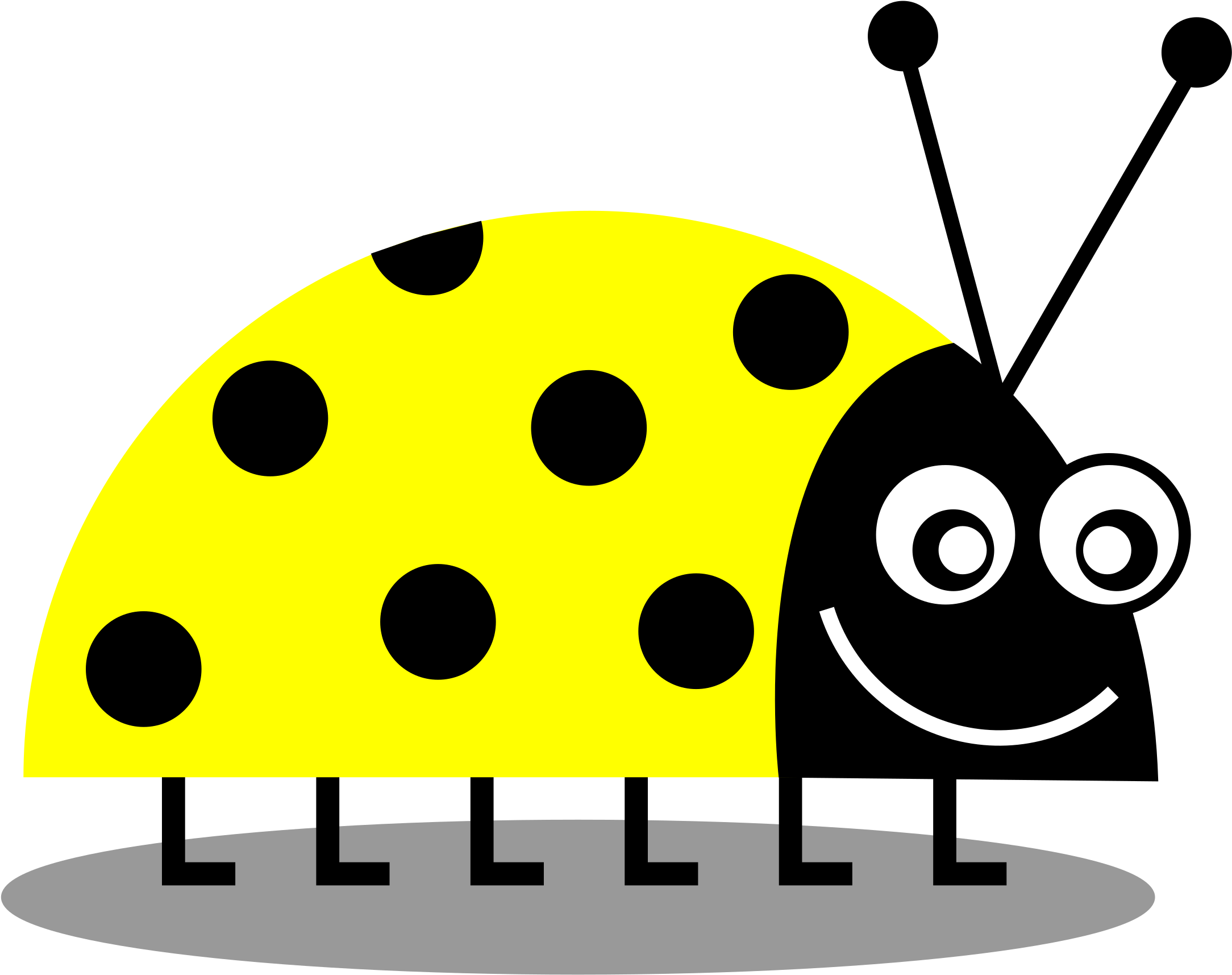 Ladybug Yellow Bclipart Ladybug Clipart Ladybug 6 1331px - Joaninha Amarela Desenho (2400x1898)