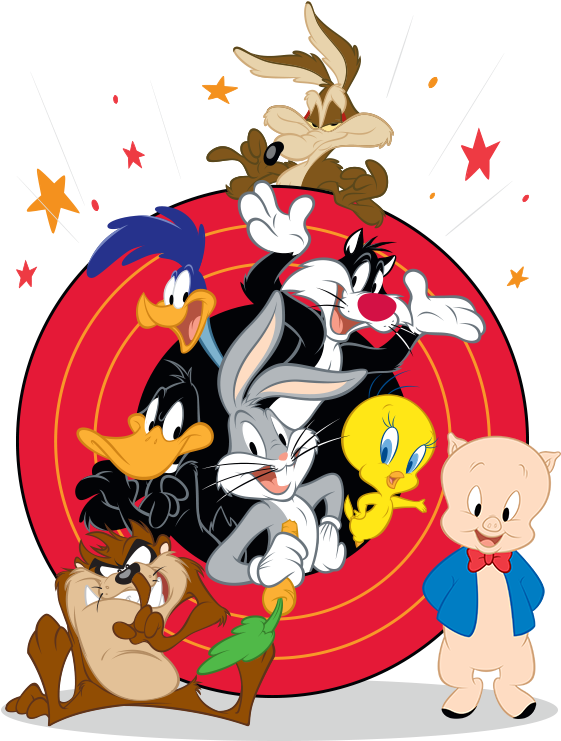 The Biggest Looney Tunes Compilation - Looney Tunes Characters Round Tin Sign Tv Cartoon 13 (565x803)