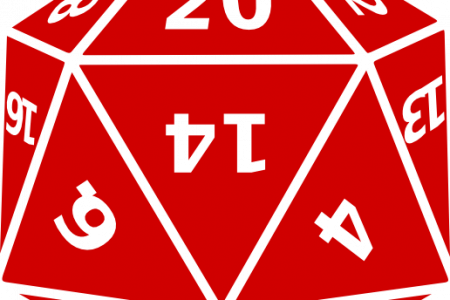 Pin 20 Sided Dice Clipart - Dungeons And Dragons Dice Transparent (450x300)