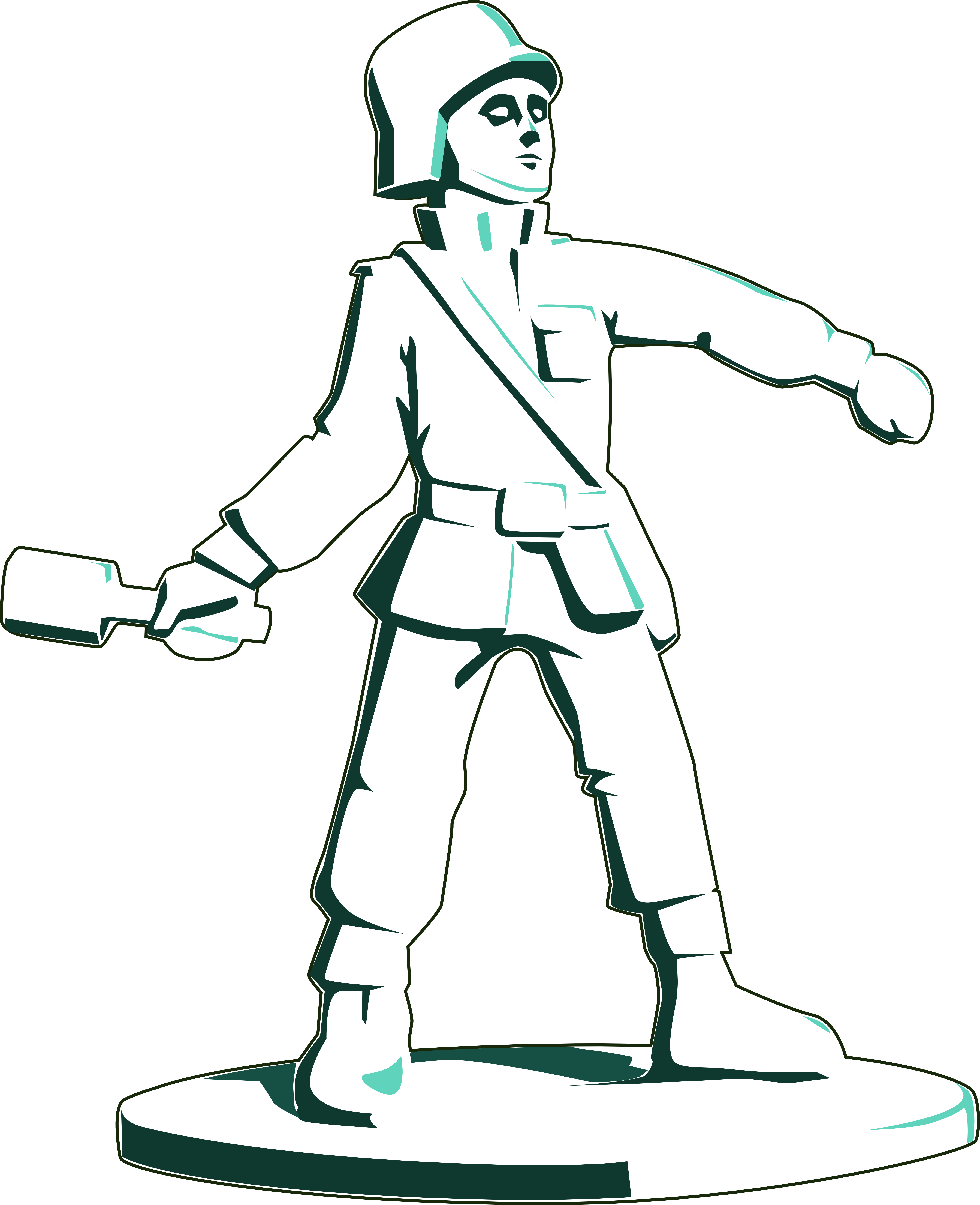 Toy Soldier Clipart Black And White - Coloring Book (5555x6828)