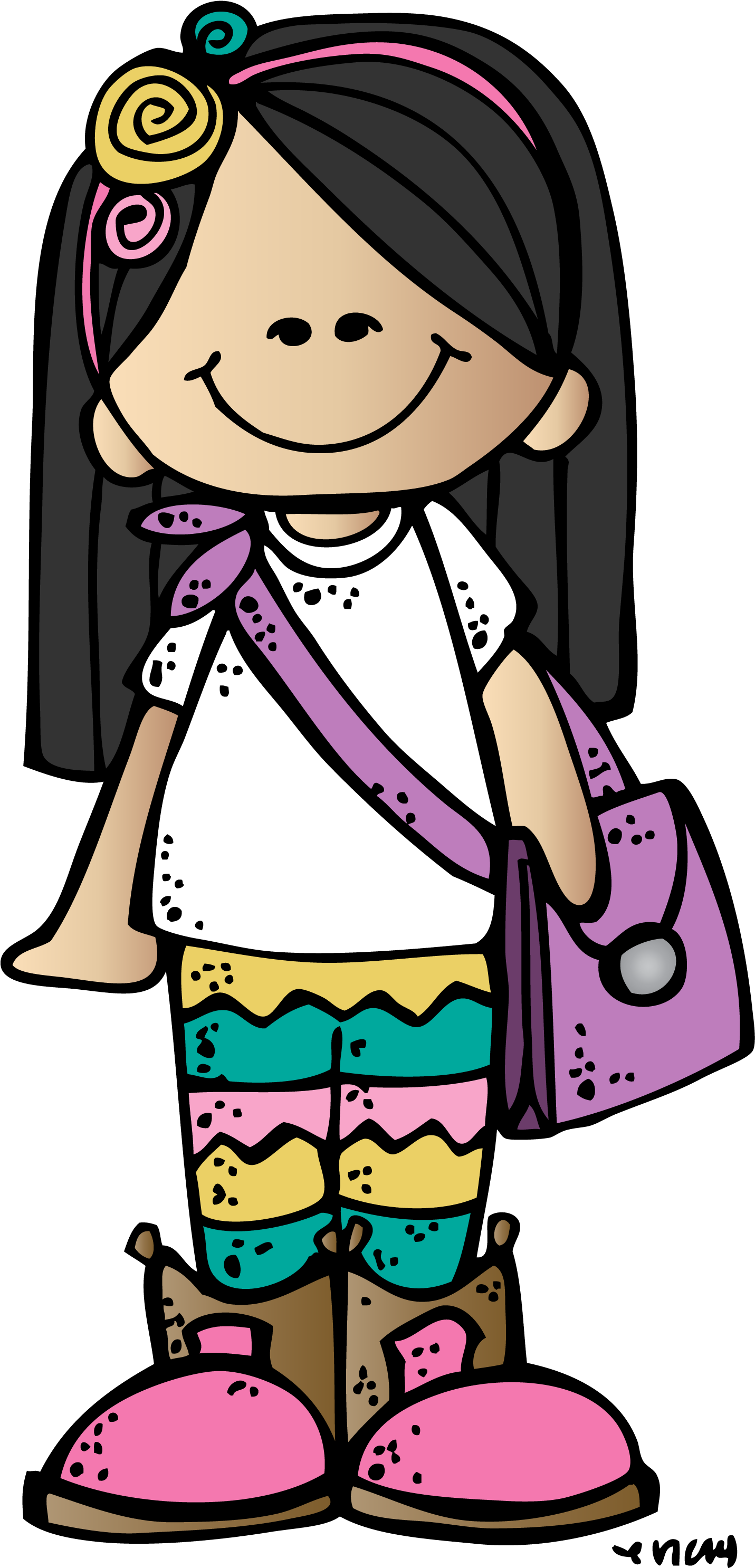 Melonheadz Illustrating - Melonheadz Girl Clipart (1435x3000)
