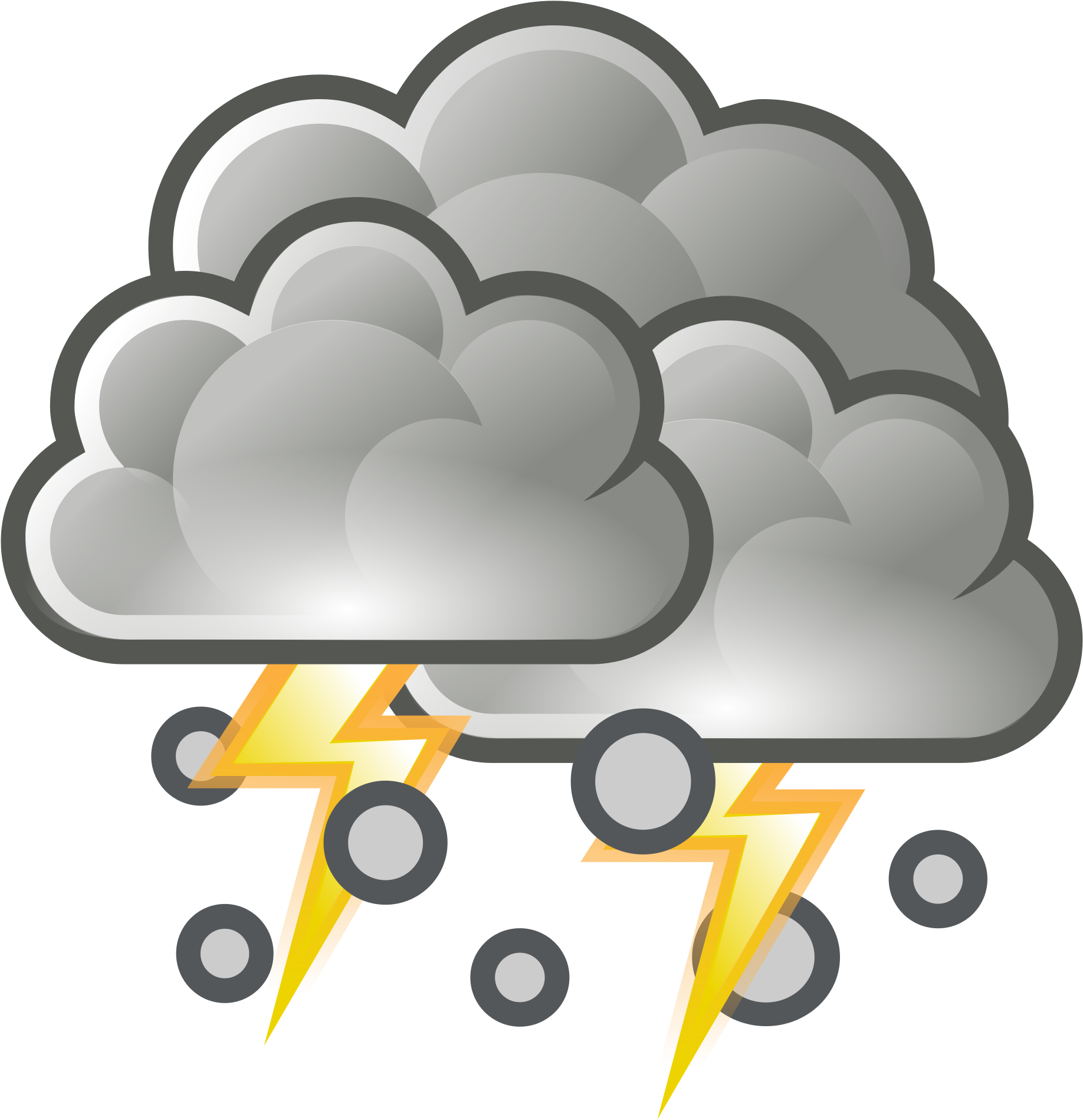 Storm Clipart Different Weather - Weather Symbols (2000x2000)