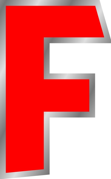 Letter F Clip Art At Clker Com Vector Clip Art Online - Letter F Clipart (372x599)