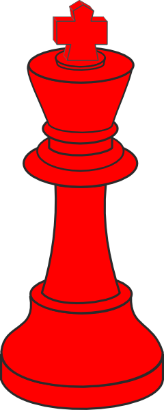 Red Chess Clip Art - King Chess Piece Clipart (240x597)