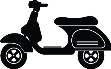 Motor Scooter, Vespa, Auto Icon - Wall Decal (800x800)