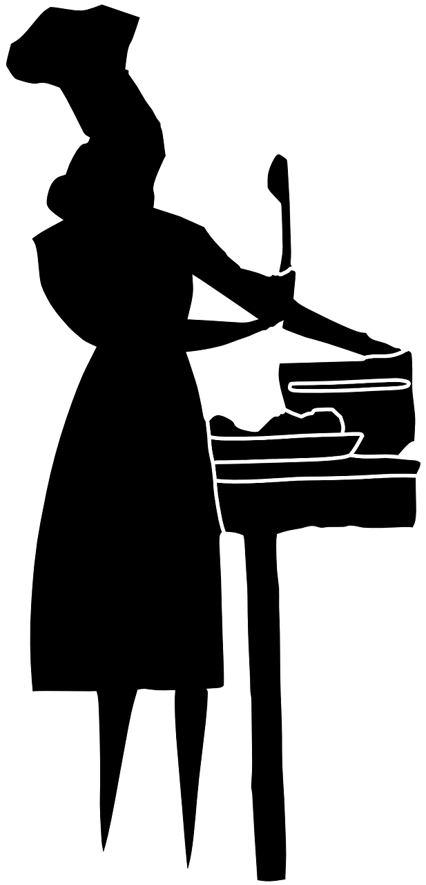Cooking-293965 - Silueta De Mujer Cocinando (640x1280)
