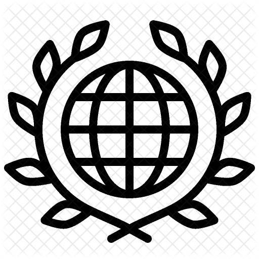 Peace Dove Transparent Png - Globe Black And White (512x512)