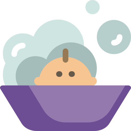 Free Black Baby Icon - Baby Bath Icon Png (512x512)