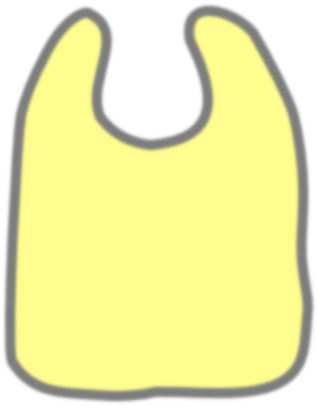Baby Bib Clipart Free - Yellow Baby Bibs Clipart (462x593)